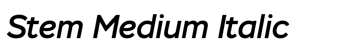 Stem Medium Italic